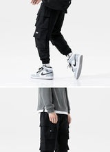 streetwear mens hip hop jogging pants casual men trousers big size loose sweatpants male 2023 new multi pocket harem pants 5xl unique joggers style 2895