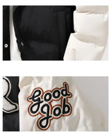 Winter Jacket Men's Two-piece  Hooded Cotton College Style Large Size Warm Baseball Varsity Jacket