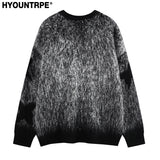 grunge pullover streetwear, modern knitwear, cozy fashion fit, stylish street outfit, modern aesthetic appeal