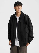 retro baseball bomber, cold season style, for men, fall streetwear outfit, oversized style, layered fashion, modern aesthetic