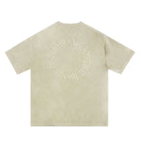 Original Letter Embroidery O Neck Suede Summer Tshirts for Men and Women Short Sleeve Streetwear Casual Oversized Top Tees