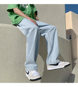 4 colors baggy jeans men fashion casual wide leg jeans men streetwear loose hip hop straight denim pants mens trousers m 2xl unique jeans style 4029