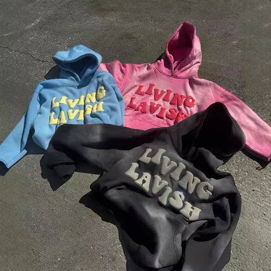 Y2k Winter Long Sleeved Hoodie Sweatshirt Oversized Winter Clothes Streetwear Y2k Vintage Punk Graffiti Print