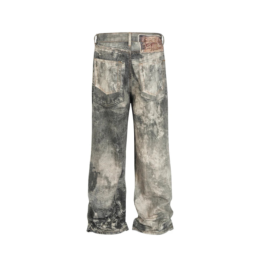 camouflage speckled digital printed jeans for men and women straight casual baggy denim trousers ropa hombre loose cargo pants combat utility trousers