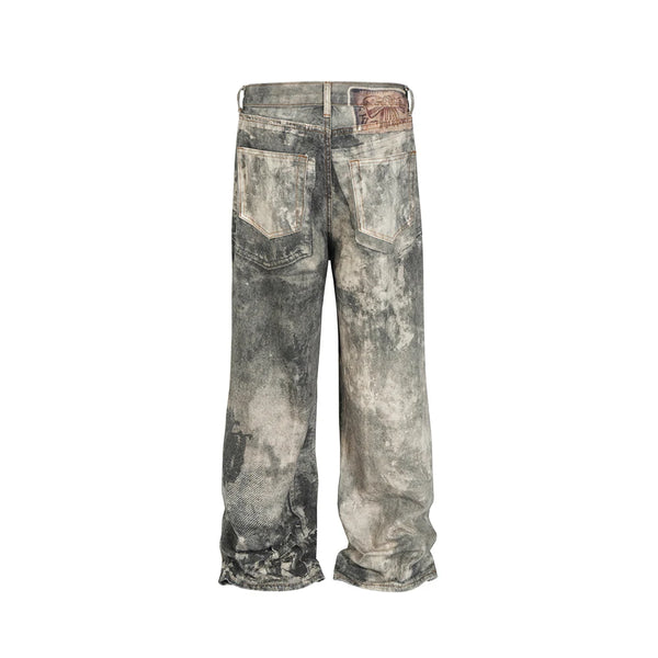 camouflage speckled digital printed jeans for men and women straight casual baggy denim trousers ropa hombre loose cargo pants combat utility trousers