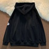 Hoodies Women Retro Harajuku Hip Hop Jacket High Street Zip Up Hoodie
