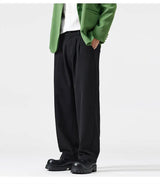 suit pant men korean streetwear fashion loose casual plus size straight suit pant office man commuter pants trousers unique default style 2237