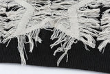 fashion stars tassel knitted sweater pullovers men fashion long sleeve loose sweater unisex autumn winter cotton jumper knitwear - graphic printed hoodie for men and women, vintage look oversized hoodie, urban fashion pullover