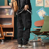 american vintage baggy cargo pants men outdoor sport military tactical sweatpants y2k straight multi pocket overalls trousers sporty tapered joggers