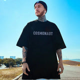 Y2k Tribal flames – Mens Funny Cosmonaut Graphic Printed T Shirt 2025 Summer