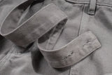 streetwear big pockets sashes pleated baggy jeans for men and women washed straight casual cargo pants oversize denim trousers unique cargo style 154