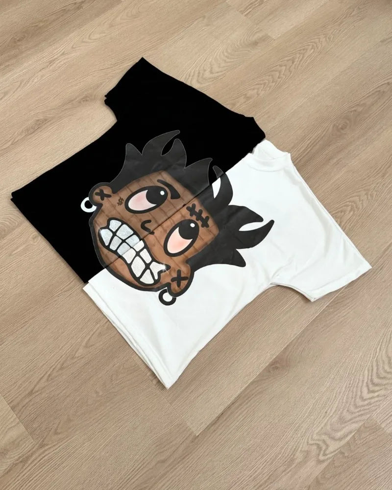 Trapwear Vintage t-shirt – 2024 Summer Fashion Trendy Brand Anime Cartoon Print Oversiz