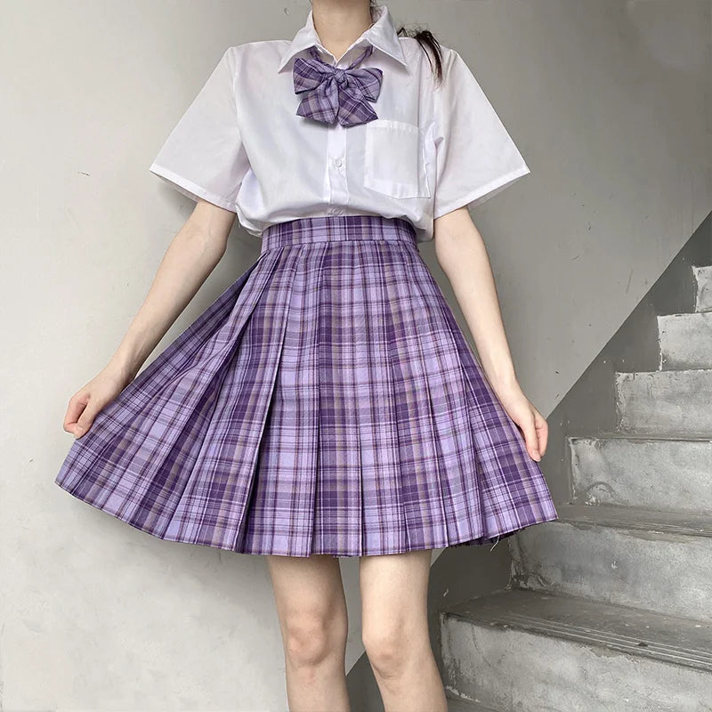 Jk Uniforms Gyaru School Uniform for Girl Student Pleated Skirt Uniform Set Women Short Sleeve Bow Tie Seifuku Japanese Style