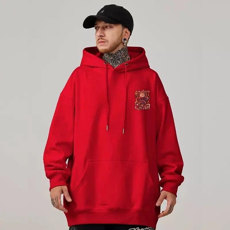 Anime Skateboard Rabbit Print Hoodies Mens Japanese Y2K Hoodie Sweatshirt