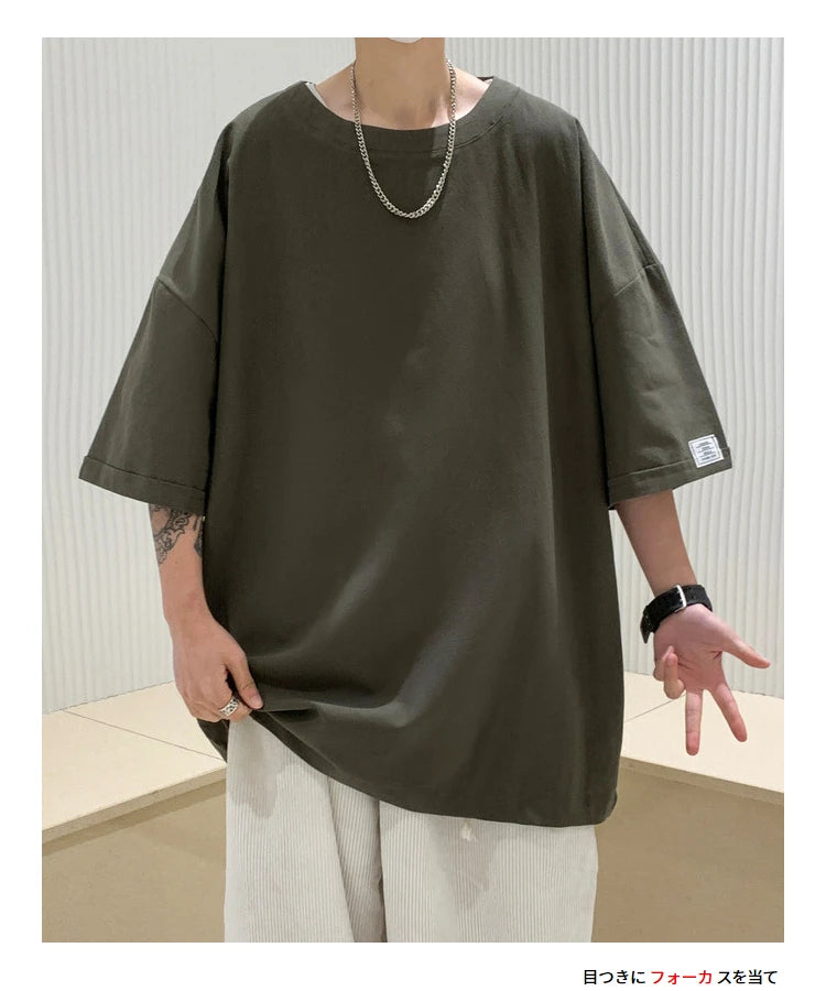 Anime Streetwear top – T Shirt Oversized Cotton Men Fashion Mens Summer Tshirts Ove