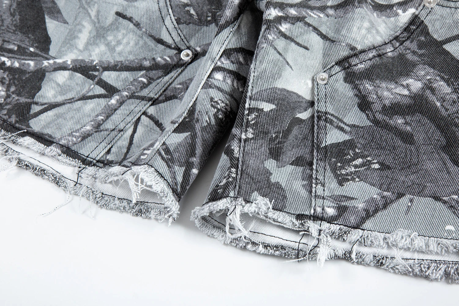 full branches trees camouflage cargo shorts for men and women straight patchwork baggy summer knee length pants oversized unique cargo style 4568