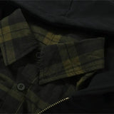 gothic crying character featuring undermycar 2024 new high quality shirt plaid cover with layered zipper open up hoodie black