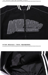 2024 New Autumn Clothing Korean Y2K Retro Letter Print Couple Baseball Uniforms Men Women Ins Loose Hip-Hop Personalized Jackets