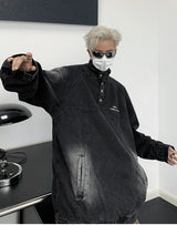 Harajuku Y2K Black Pullover Hoodie Vintage Punk Men Casual Hoodie Amer
