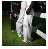 american fashion letter hip hop wide leg pants mens y2k streetwear baggy straight pantalones hombre new gym sports trousers unique default style 525