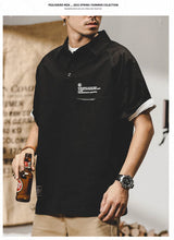 Skatercore Graphic tee – American Retro Short Sleeve Cargo Polo T Shirt For Men Summe