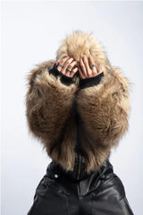 Integrated Fur Leather Men Cotton Jackets Thickened American High Street Motorcycle PU Leather Parkas Winter Couple Punk Outwear