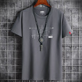 New Hotselling Summer Cotton Trend Print Round Neck Casual Tops T-Shirt