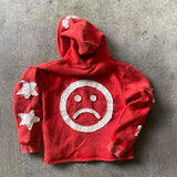European And American Fashion Zipper Sweatshirt Men Y2K Trendy Letter