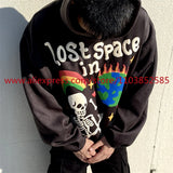 Autumn Winter New American Heavy Duty Vintage Hoodie Long Sleeve High