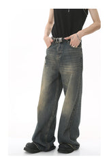mens vintage blue baggy jeans male black loose straight denim pants y2k casual jeans trousers unique jeans style 161