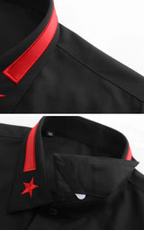 New 2022 Luxury Men Classic Embroidered stars comfortable Fashion Cotton Casual Shirts Shirt High Quality Short Sleeves A116