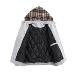 grunge winter jacket, layered citywear - aesthetic hip hop inspired casual wear
