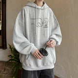 Funny Cartoon Fist Bump Kawaii Graphic Hoodies For Men Y2K Streetwear Oversized Pullover Sweatshirts Hombre Fleece Clothing