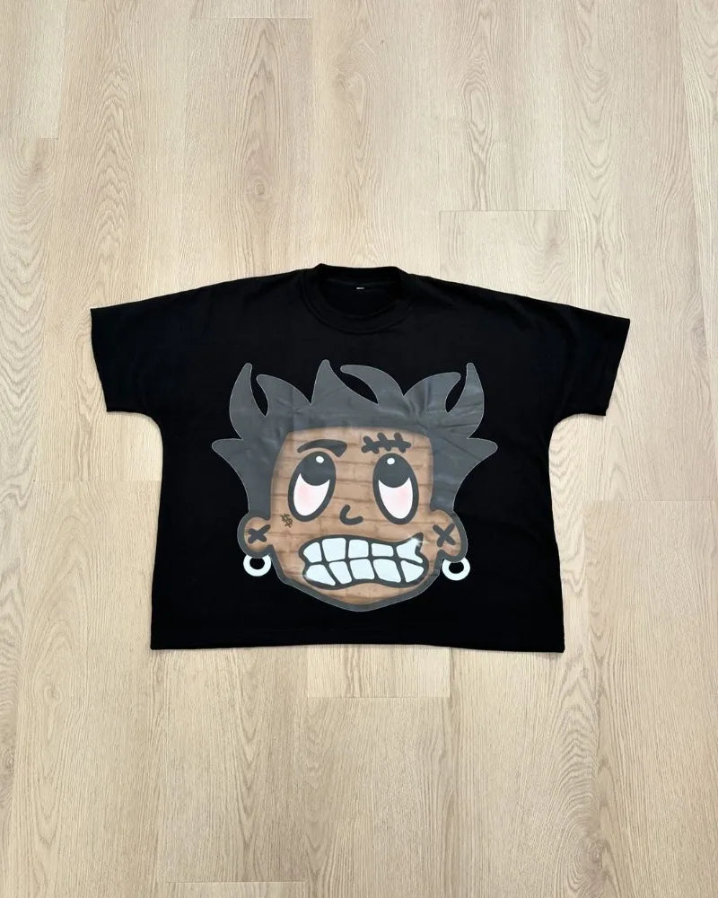 Trapwear Vintage t-shirt – 2024 Summer Fashion Trendy Brand Anime Cartoon Print Oversiz
