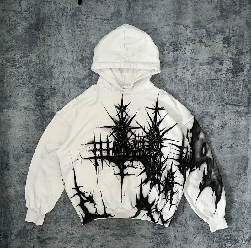 Harajuku Oversized Gothic Dragon Print Hoodies Women Hoodie Streetwear