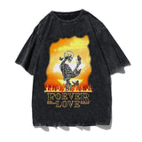 Vaporwave Oversized shirt – Skull Letter Print Gothic Tshirt Punk Streetwear T Shirts Lo