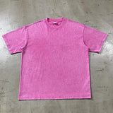 2024 Wax Dyed Vintage Tshirts Distressed Washing Edge Grinding cotton Tshirt for Mens European and American Short Sleeves Tees