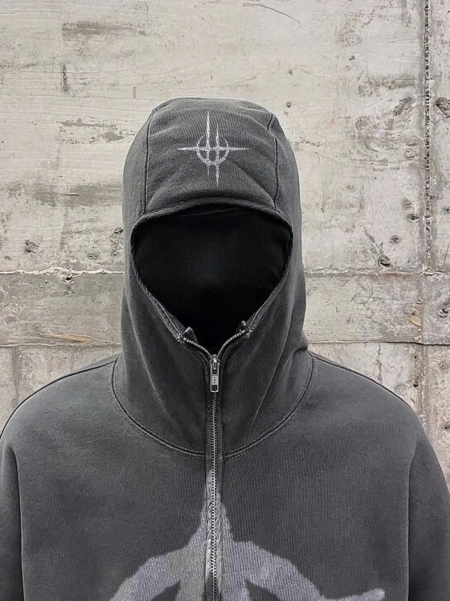 Thrasher-inspired oversized hoodie with flame designs