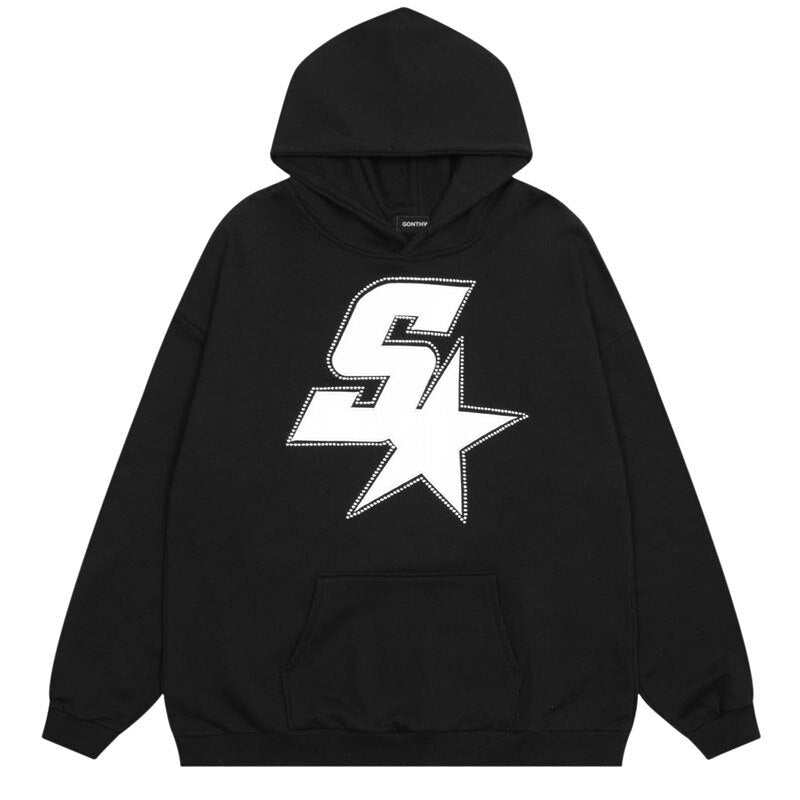 "Star Girl" Graphic Unisex Streetwear Vintage Women Men Y2K Hoodie