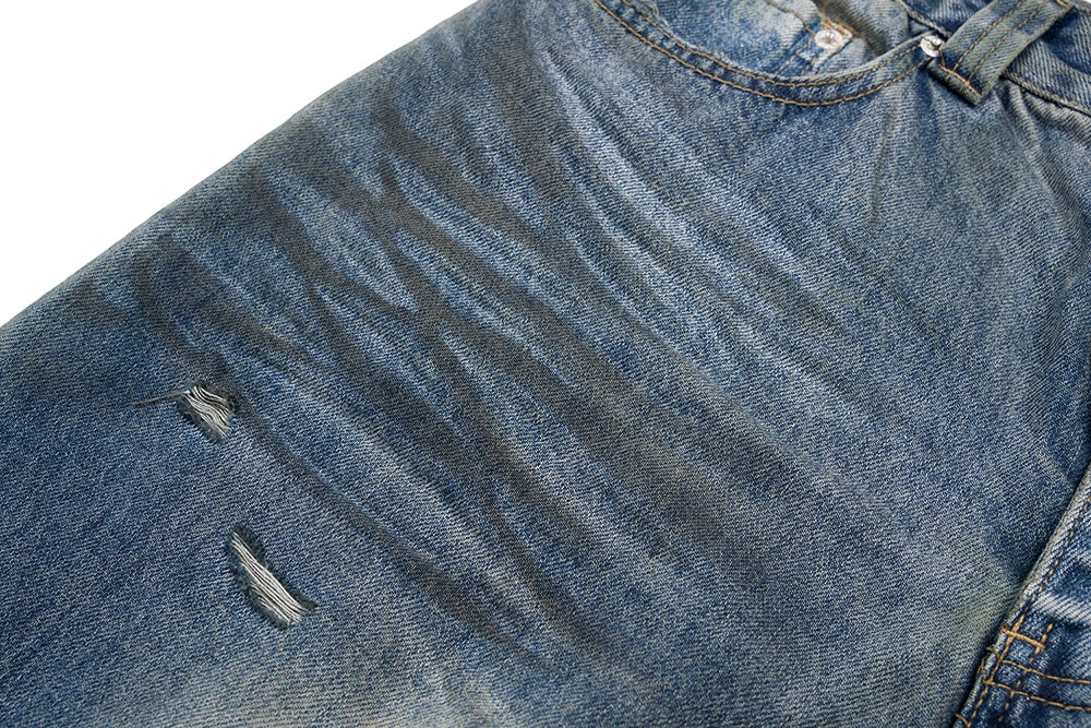 frayed damaged hole baggy wide leg jeans for men and women streetwear casual ropa hombre denim trousers oversized cargo pants unique cargo style 310