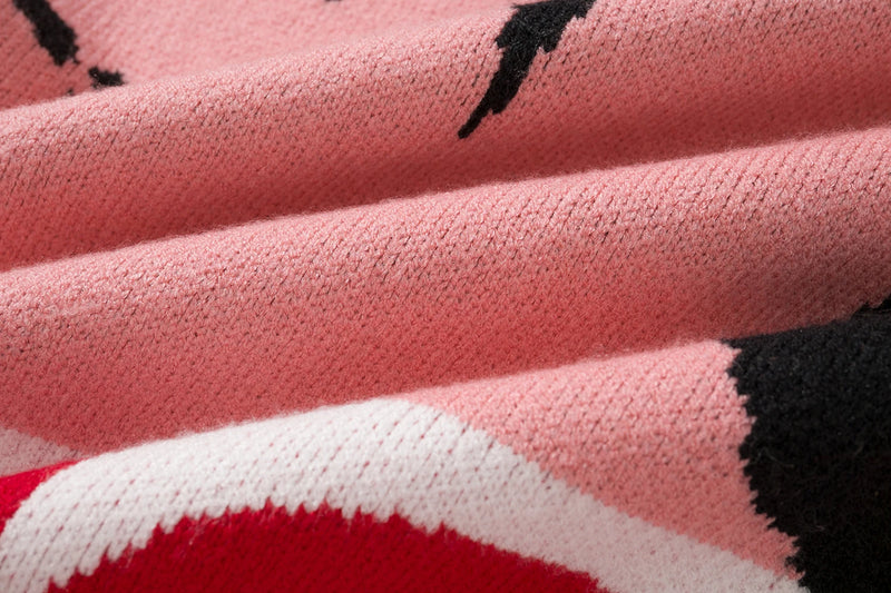 men sweater fashion abstract pattern harajuku streetwear hip hop letter knitted o neck sweater unisex loose knit sweater jumpers - high quality cotton hoodie, 2025 streetwear drop, vintage look oversized hoodie
