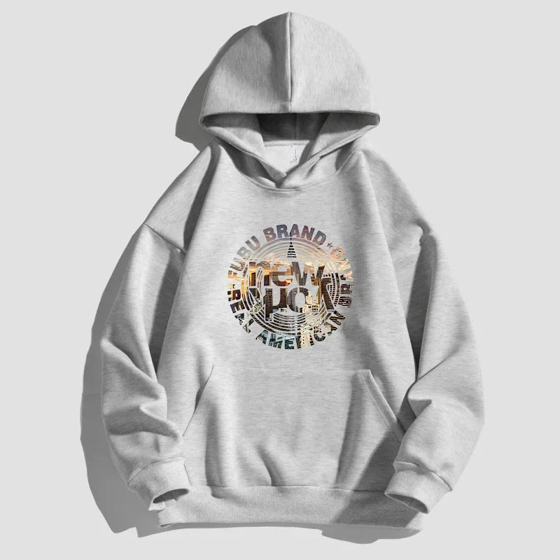 retro flame hoodie, high-street style, oversized streetwear hoodie for men, urban techwear fashion