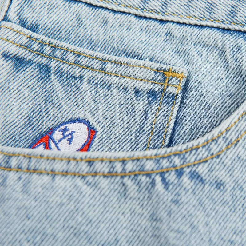 hip hop polar big boy jeans streetwear cartoon embroidery y2k pants vintage blue baggy jeans mens womens high waist wide trouser unique jeans style 5265