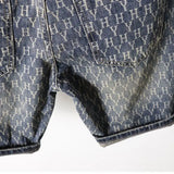 european and american fashion brand cowboy middle pants mens five point shorts non fading washed printed denim shorts unique jeans style 2071