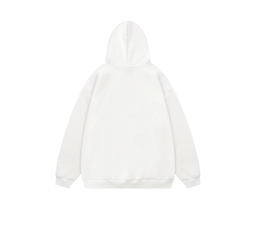 Men Hip Hop Hoodie Sweatshirt Streetwear 2024 Autumn Letter Graphic Ho