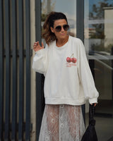 harajuku cherry graphic t shirts gothic oversized casual clothes y2k tops autumn long sleeves streetwear goth women clothing relaxed fit trousers