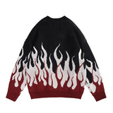 "White Fire" Unisex Men Women Streetwear Graphic Pullover Sweater Daulet Apparel