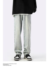 fashion loose streetwear denim basic pants unisex casual zipper jean pant hip hop trousers joggers men straight jeans traf homme urban active pants