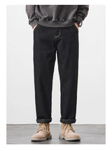 plus size 28 42 micro elastic jeans men classic fashion casual loose straight black denim jeans pant cityboy jeans long trousers unique jeans style 2135