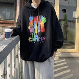 Autumn Graffiti Letter Hooded Sweatshirts Men's Design Graphic Printed Hoodies New Hip Hop Fashion Hoody Y2K